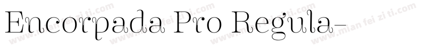 Encorpada Pro Regula字体转换